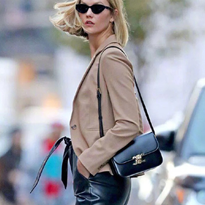 9a+ celine teen triomphe natural calfskin shoulder bag